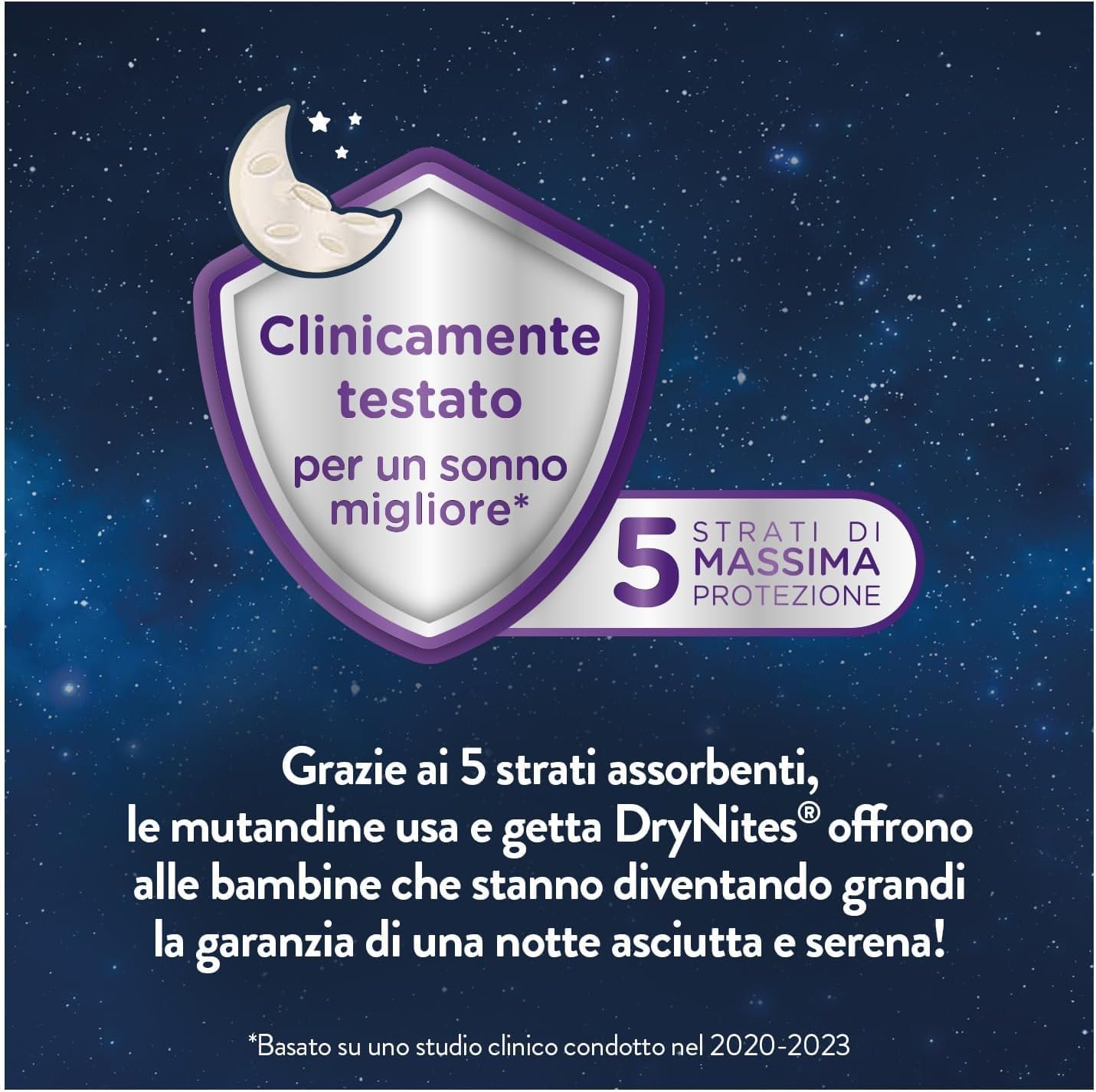 Detalle de Huggies DryNites Mutandine assorbenti L (30-48 kg) per bambina, 52 pezzi