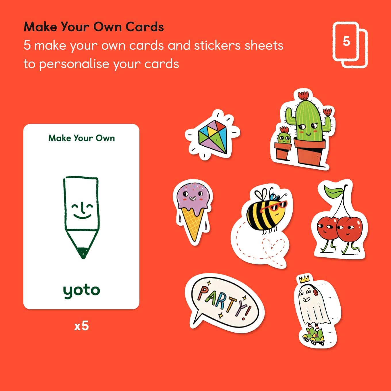 Detalle de Yoto Blank Audio Cards, 5-Pack