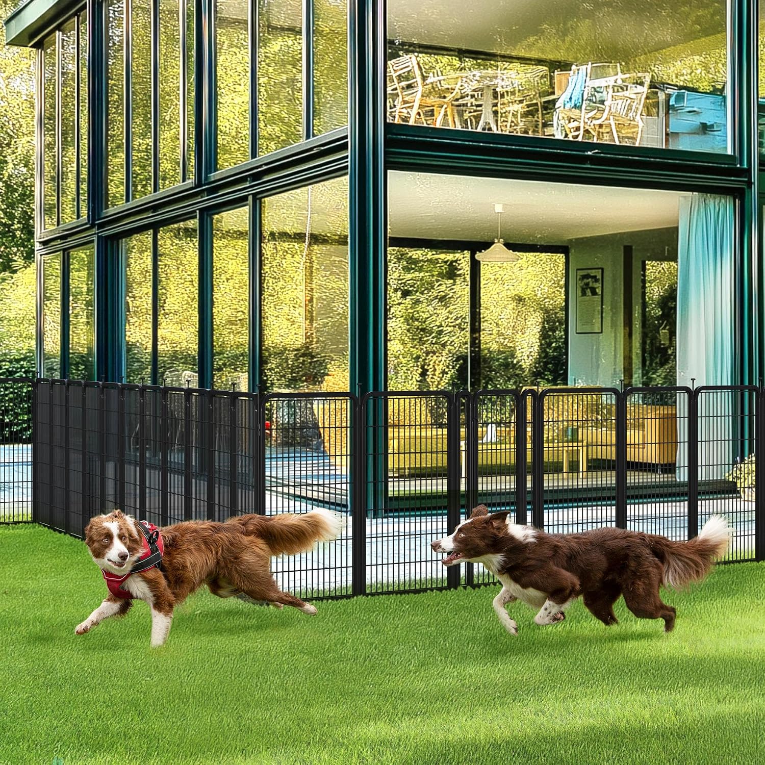 Detalle 2 de Yaheetech Dog Pen 100cm 6-panel playpen for dogs