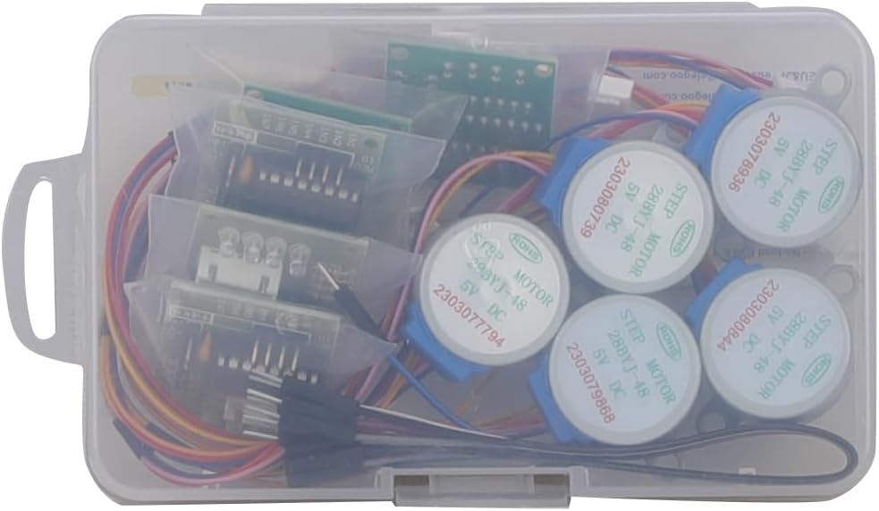 Detalle 2 de ELEGOO Kit Driver Motore Passo-passo 5V 28BYJ-48 ULN2003 – 5 Driver + 5 Motori per Arduino e Raspberry Pi