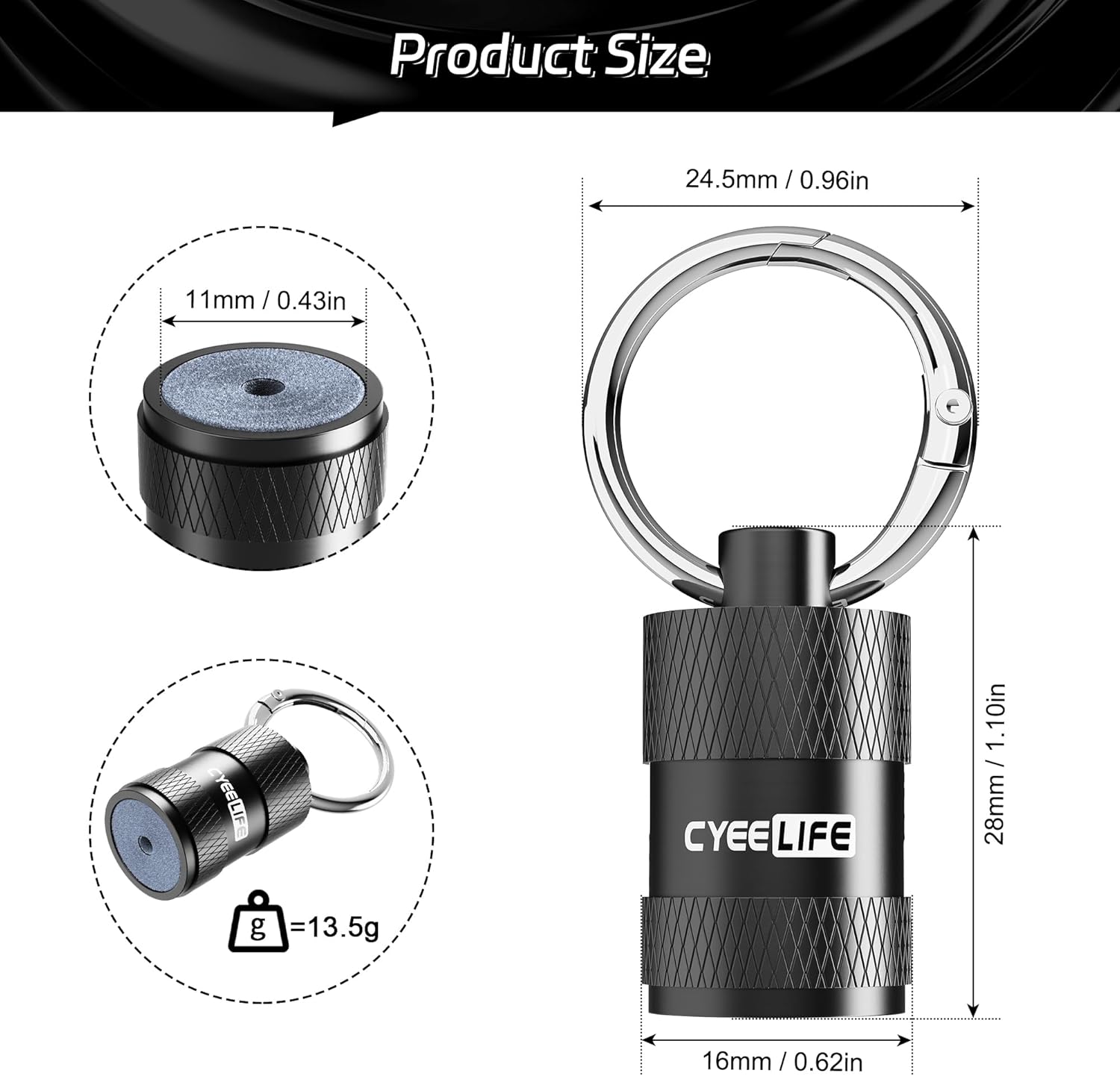 Thumbnail 1 de CyeeLife Schleifsteine für Dartpfeile mit Metallspitzen – kompakter Dart Sharpener als Schlüsselanhänger