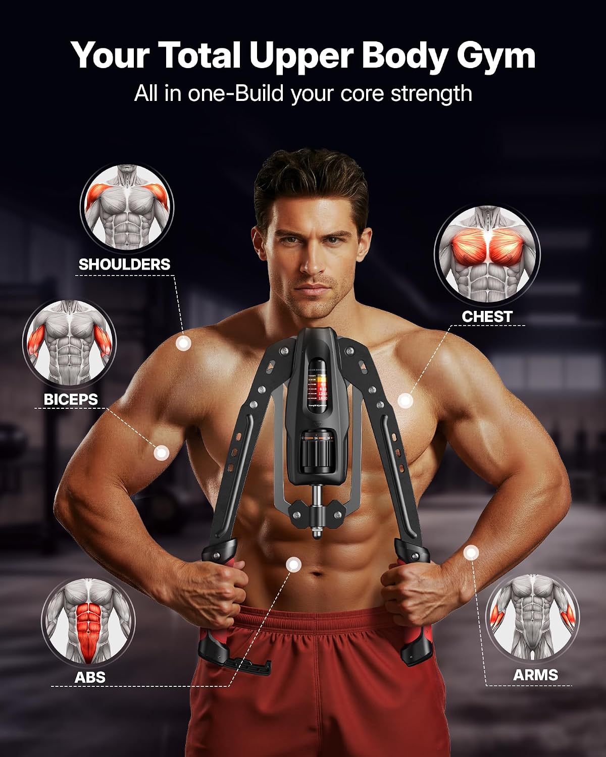 Thumbnail 6 de MERACH Twister Arm Trainer, Adjustable Hydraulic Chest Expander, 22-440 lb