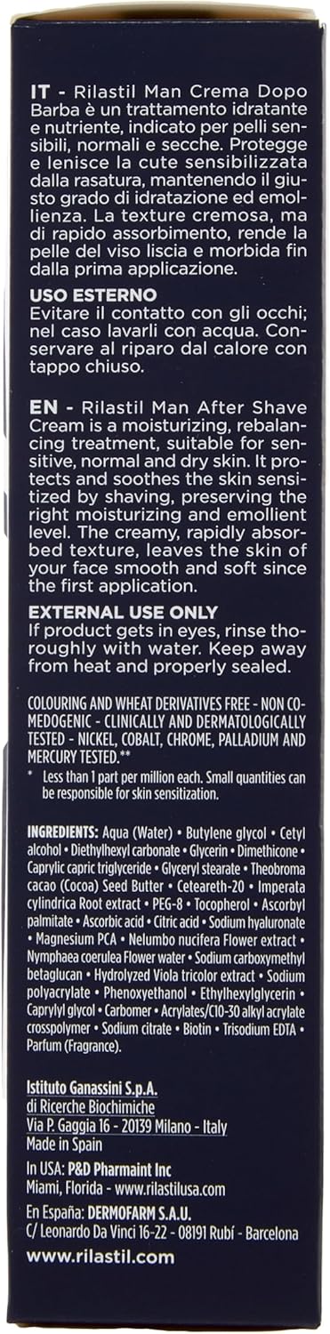 Detalle 2 de Rilastil Man Crema Dopobarba 75 ml