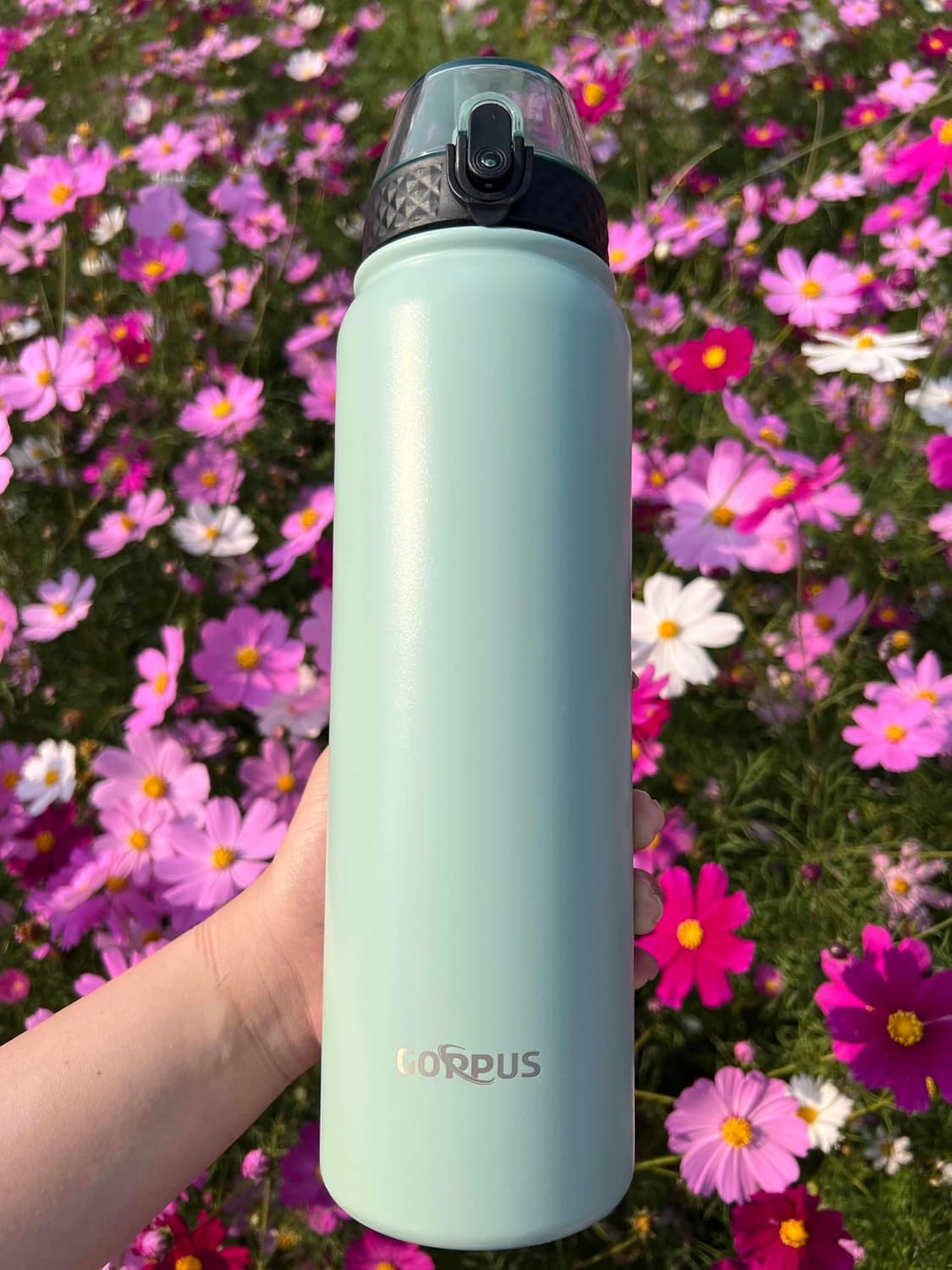 Thumbnail 6 de GOPPUS 1L Stainless Water Bottle (32oz) with Straw, Double-Wall Insulation & Leakproof Flip-Top