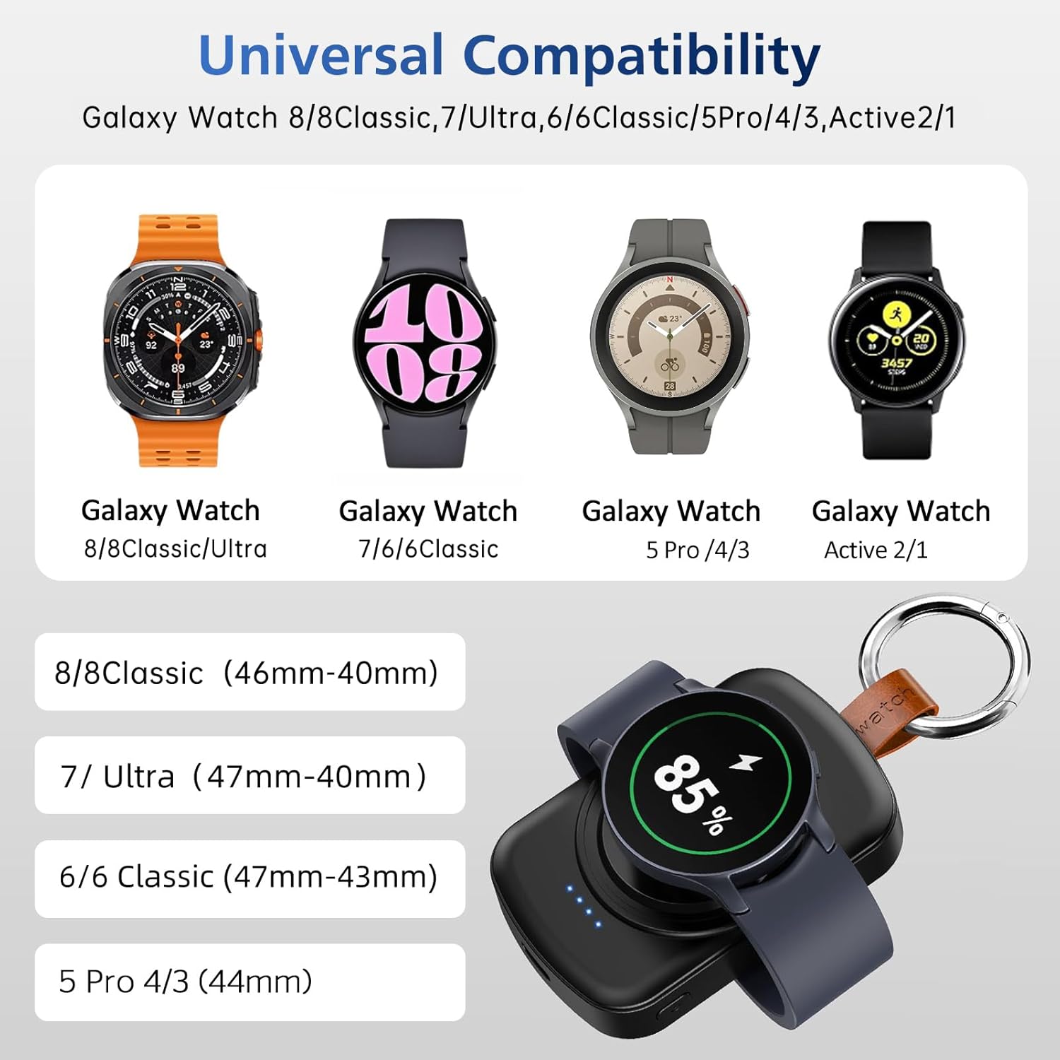 Detalle 2 de ACEQINGSE Portable Charger 1800mAh for Galaxy Watch