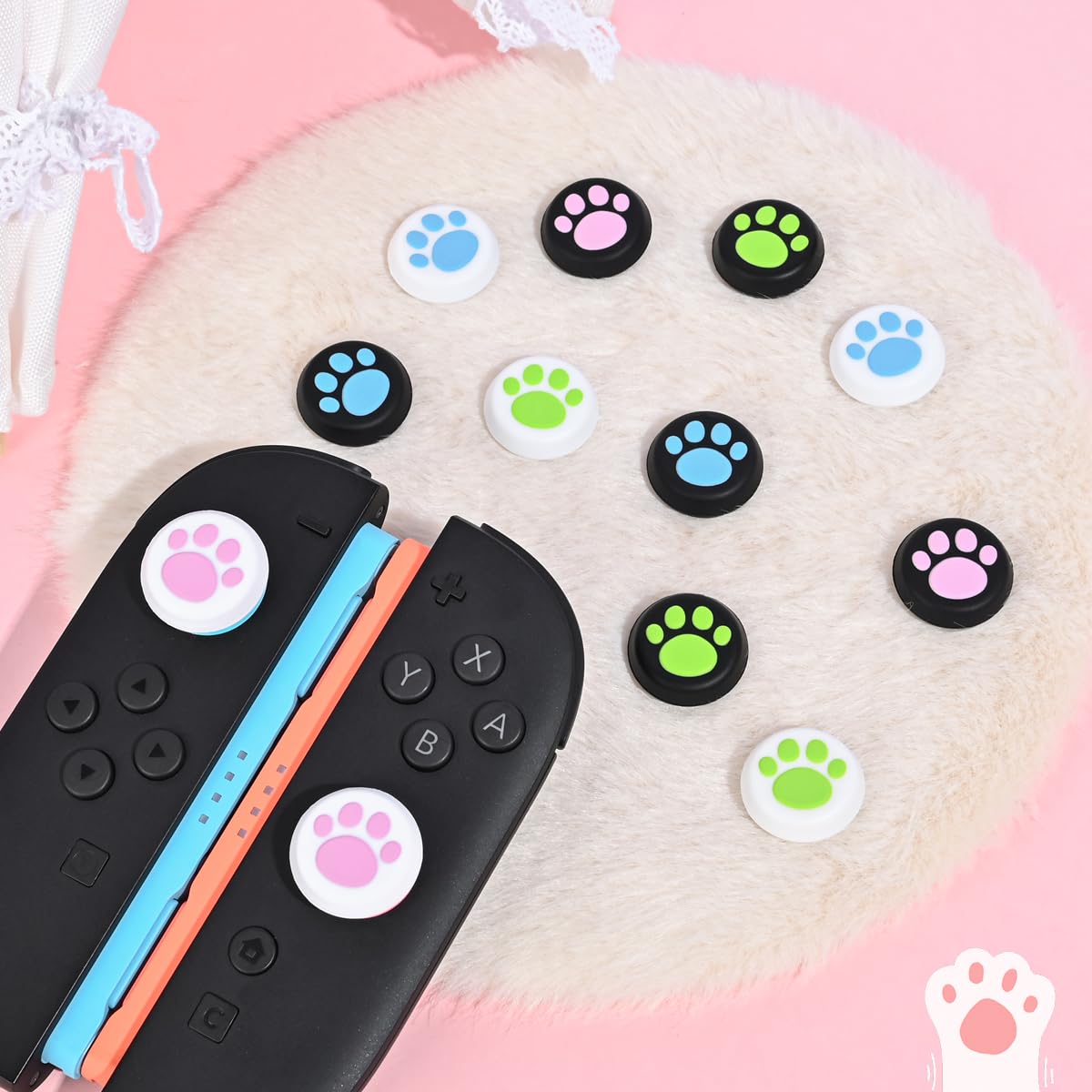 Thumbnail 6 de DLseego Cat Paw Thumb Grip Caps for Switch 2 – 4-Pack