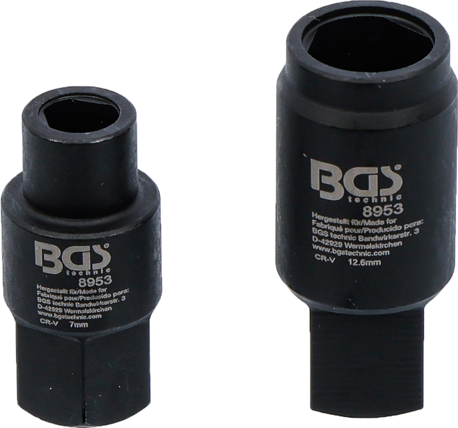 Detalle de BGS 8953 insatser för Bosch-insprutningspumpar, 3-kant, 7 och 12,6 mm