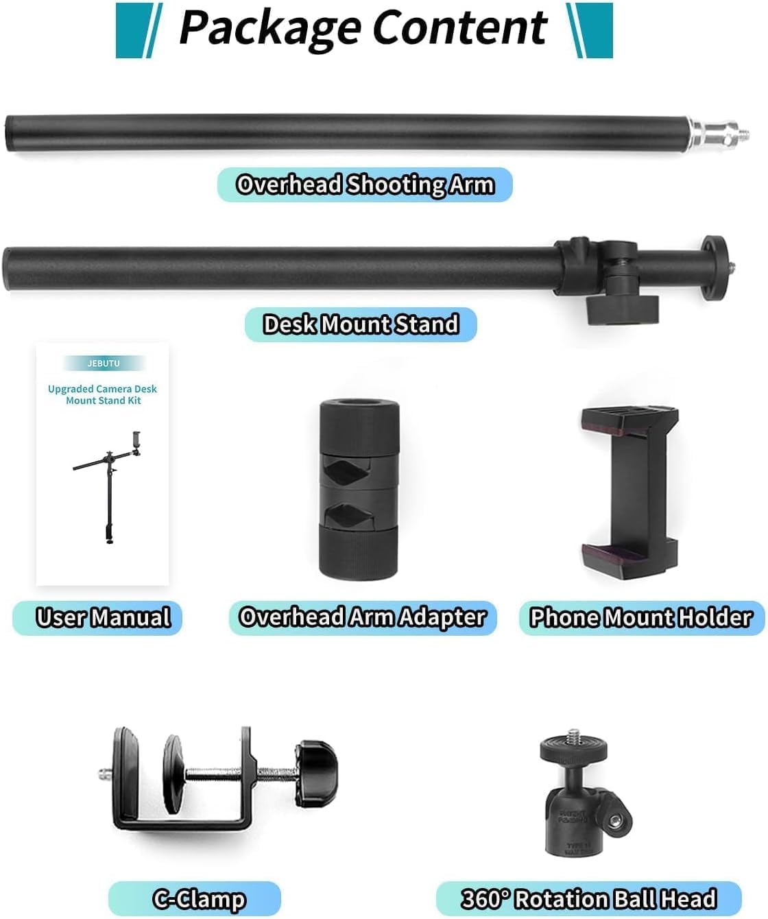 Thumbnail 5 de JEBUTU OS01 adjustable desk mount 55cm