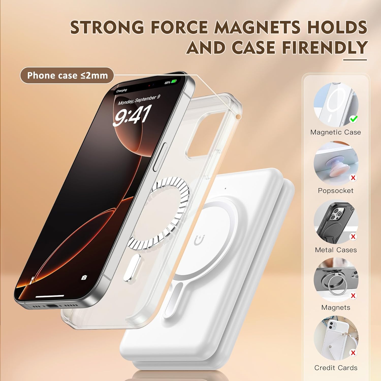 Thumbnail 3 de Magnetic Wireless Charger for iPhone: 3-in-1 Travel Charging Station