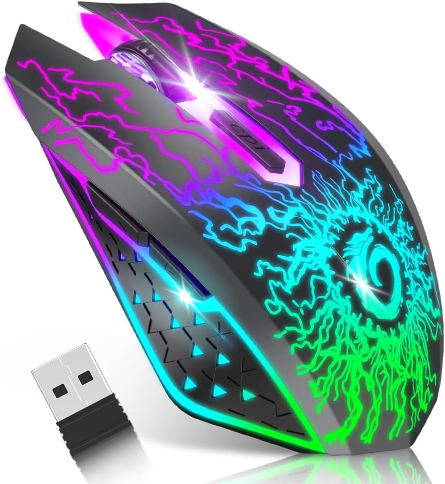 Detalle de VersionTECH Wireless Gaming Mouse 3-level DPI