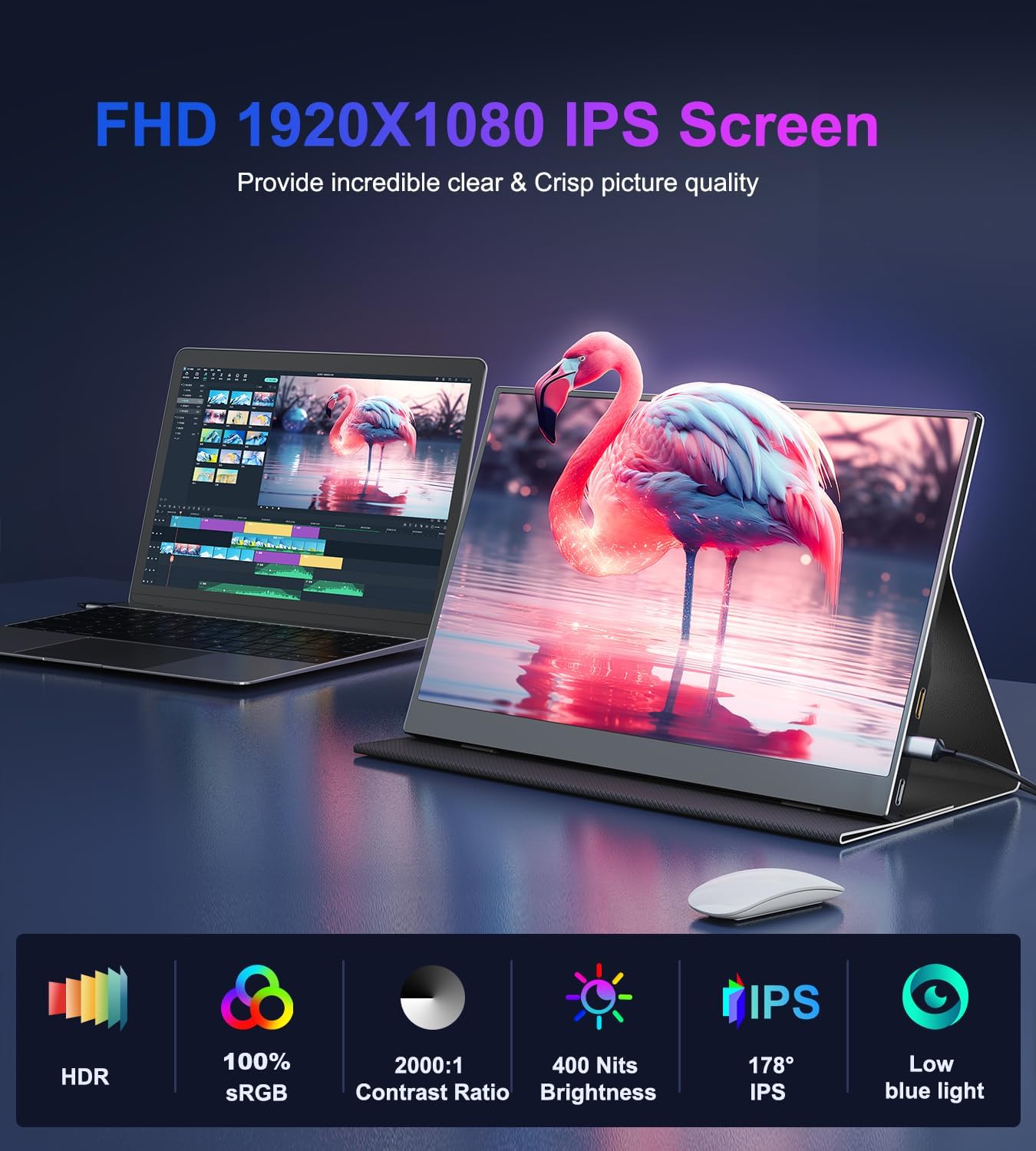 Thumbnail 4 de COOLHOOD Portable Monitor 15.6" 1080p portable monitor