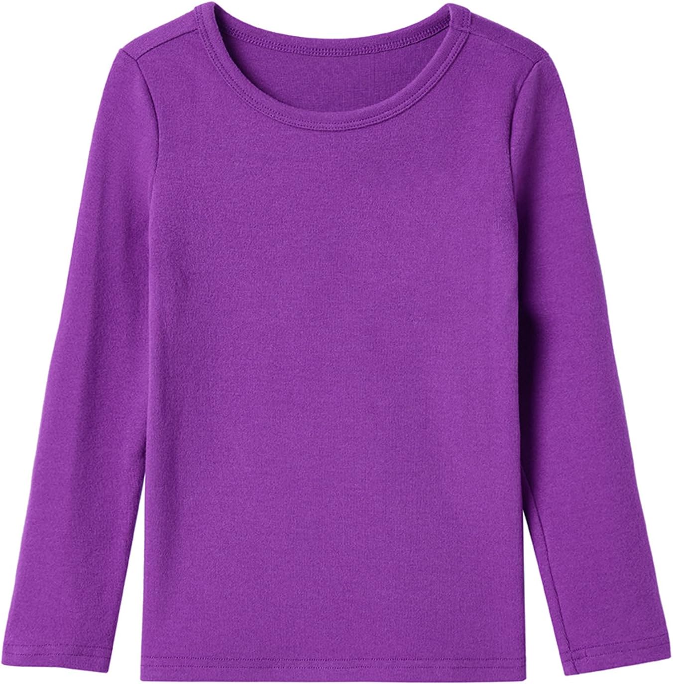 Detalle de Niyage Toddler Long-Sleeve Crewneck Tee, 280 GSM Brushed Cotton Blend