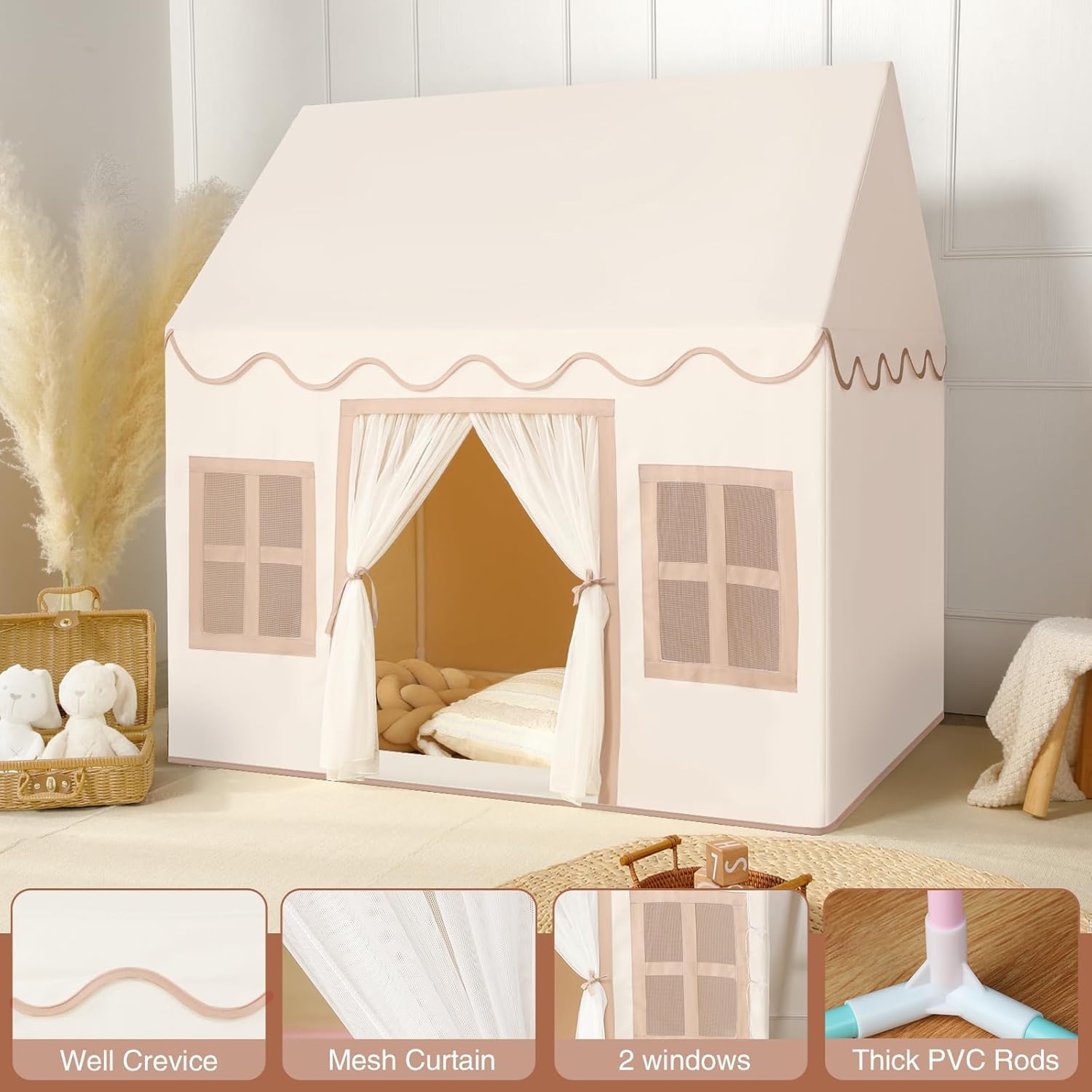 Thumbnail 4 de Wilwolfer Kids Play Tent 67.5×97×107.5 cm