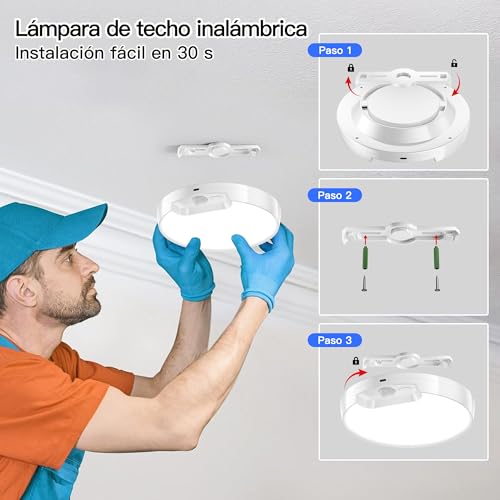 Thumbnail 7 de Homelist Plafón LED recargable para techo con sensor de movimiento y mando a distancia (8000 mAh)