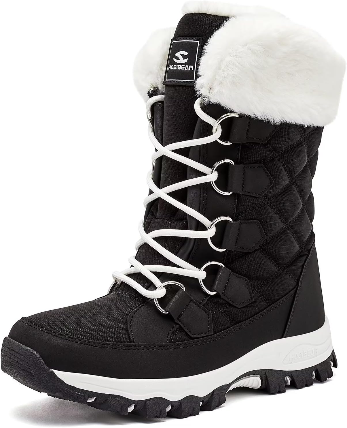 Detalle de HOBIBEAR Schneestiefel Damen wasserdicht Winterstiefel