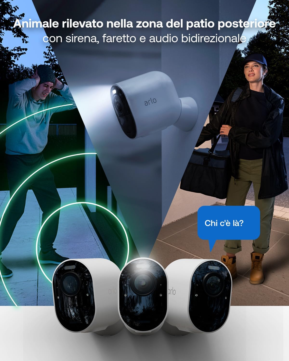 Thumbnail 5 de Arlo Pro 6 Telecamera WiFi esterna senza fili 2K+ HDR con visione notturna a colori e rilevamento AI