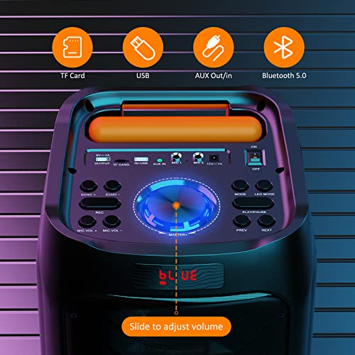 Detalle de JYX Karaoke Profesional 500W con 2 Micrófonos Inalámbricos: karaoke móvil para fiestas