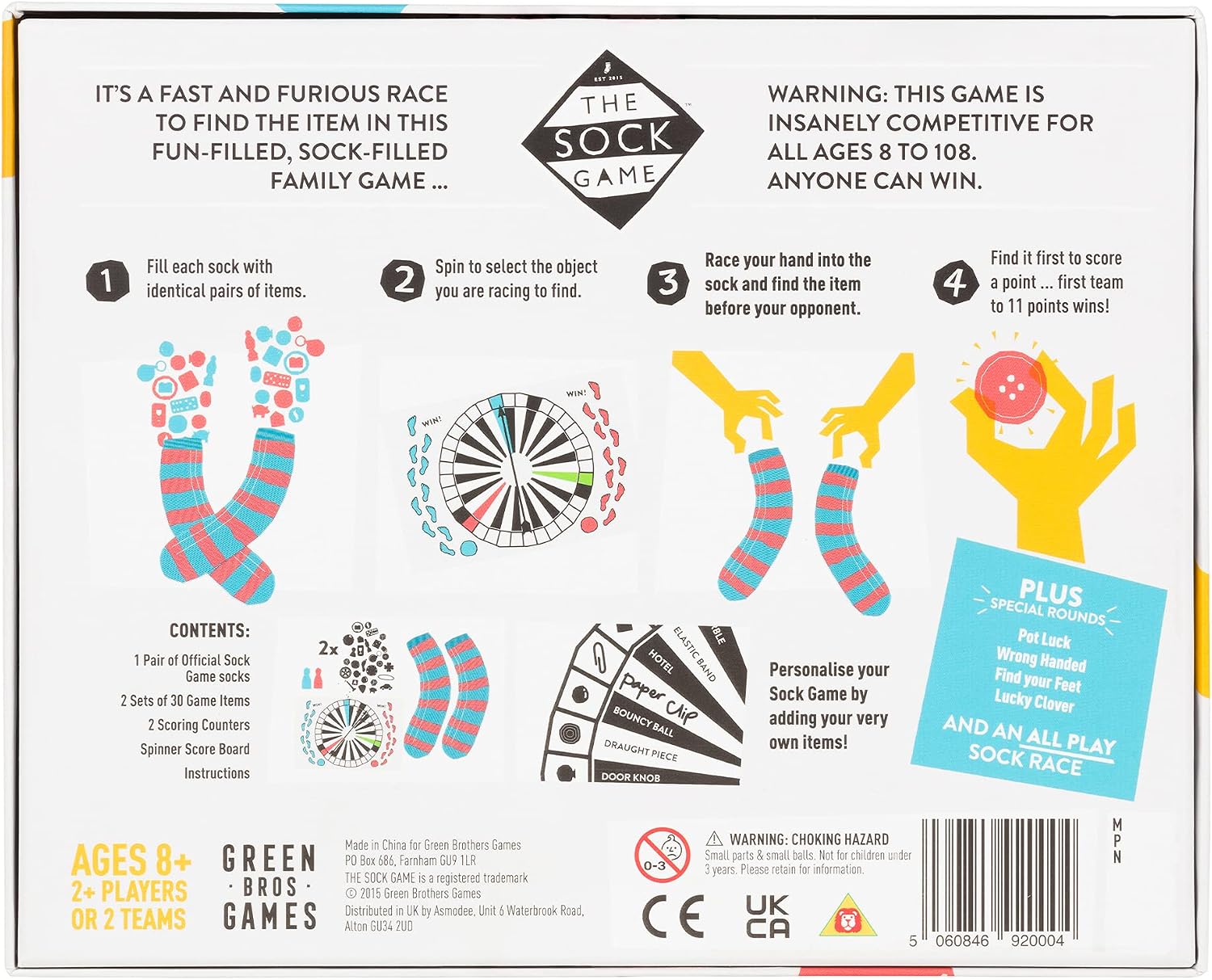 Detalle de Green Brothers Games The Sock Game board game 🎲
