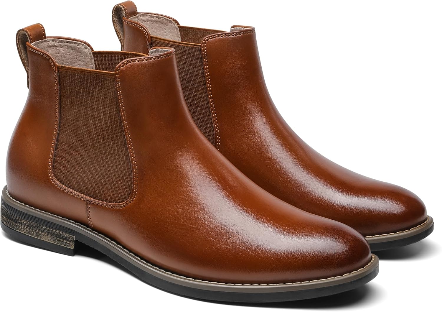 Detalle de Bruno Marc Bottine Homme Cuir Chelsea Boots – confort léger et style soigné