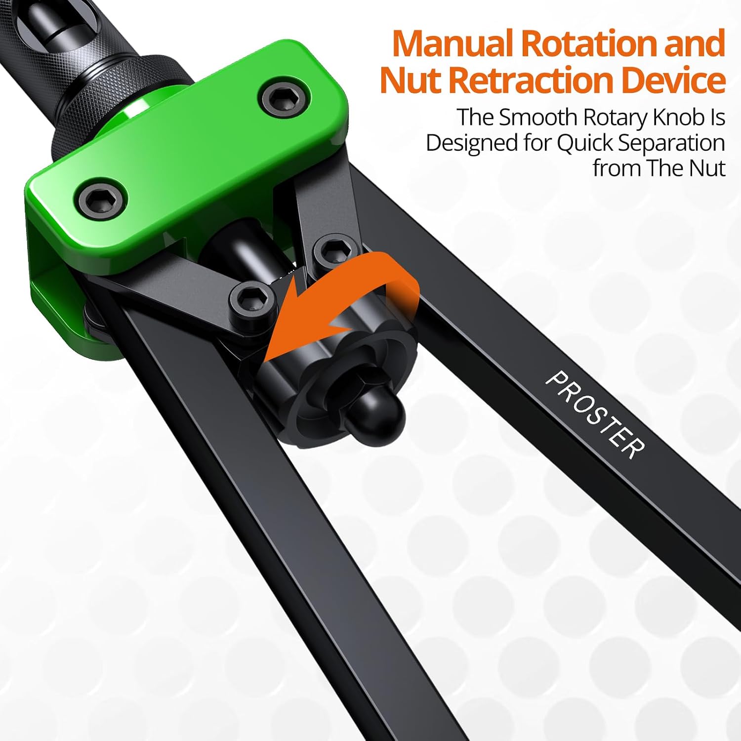 Detalle de Proster 14" Heavy Duty Rivet Nut Gun Kit, 6 Mandrels and 150 Nuts