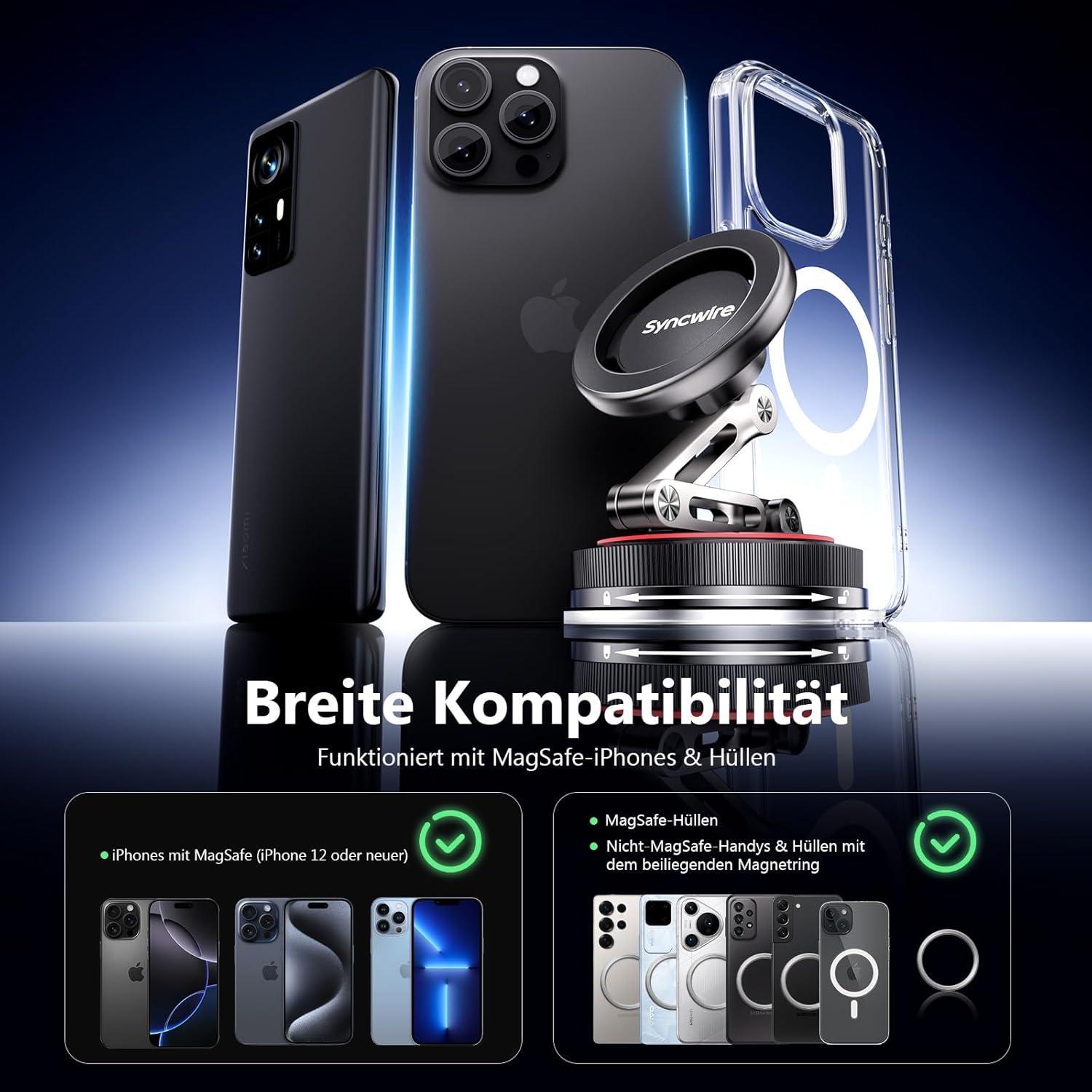 Thumbnail 3 de SYNCWIRE Magnetische Auto Handyhalterung 360°