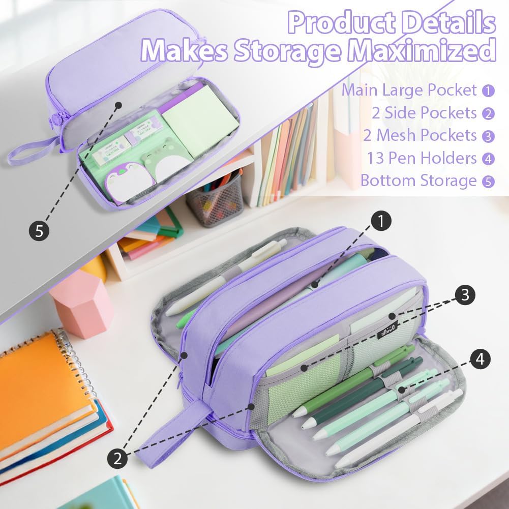 Thumbnail 2 de AOOSU Federmäppchen 22 x 9,5 x 10 cm 📝