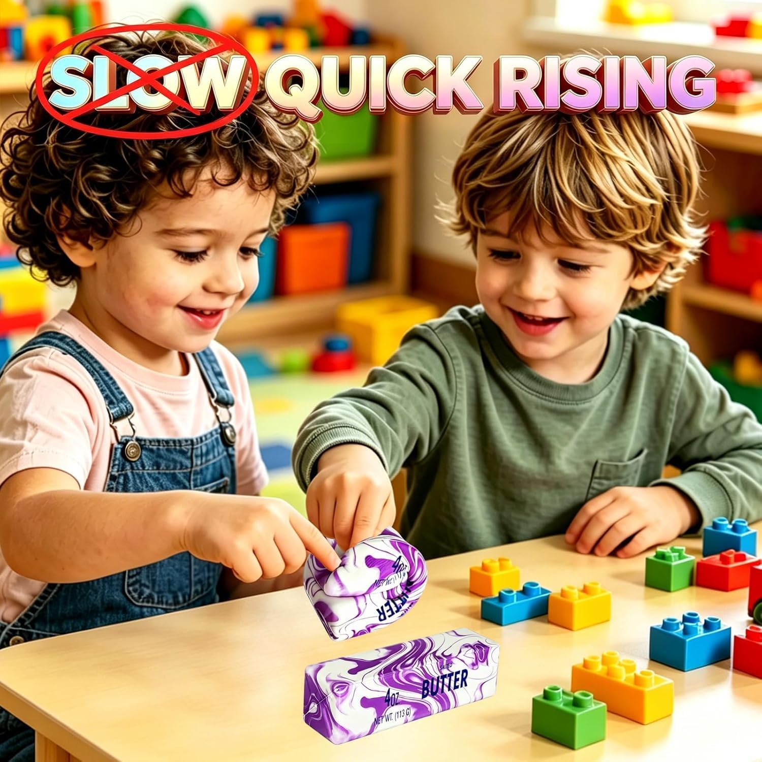 Detalle 2 de Butter Squishy: Realistic Butter Stick Squeeze Toys (2-Pack) for Stress Relief and Focus