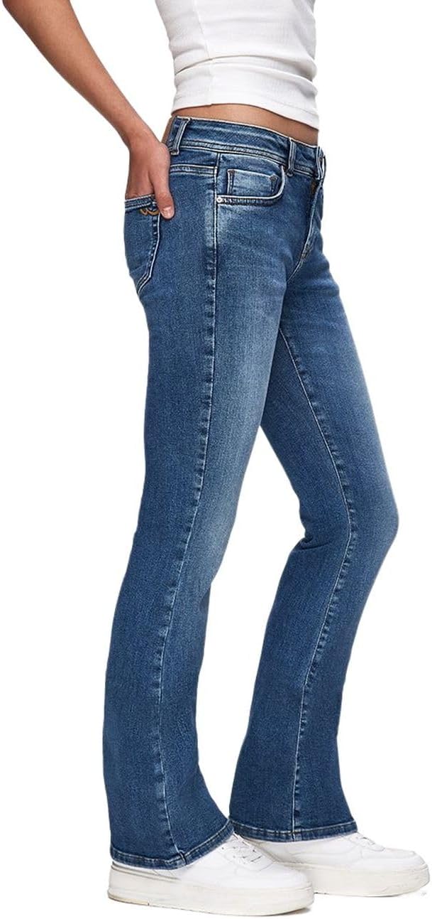 Detalle 2 de LTB Juliana – Jeans Moderne Femme, coupe bootcut et low rise, denim bleu délavé moyen