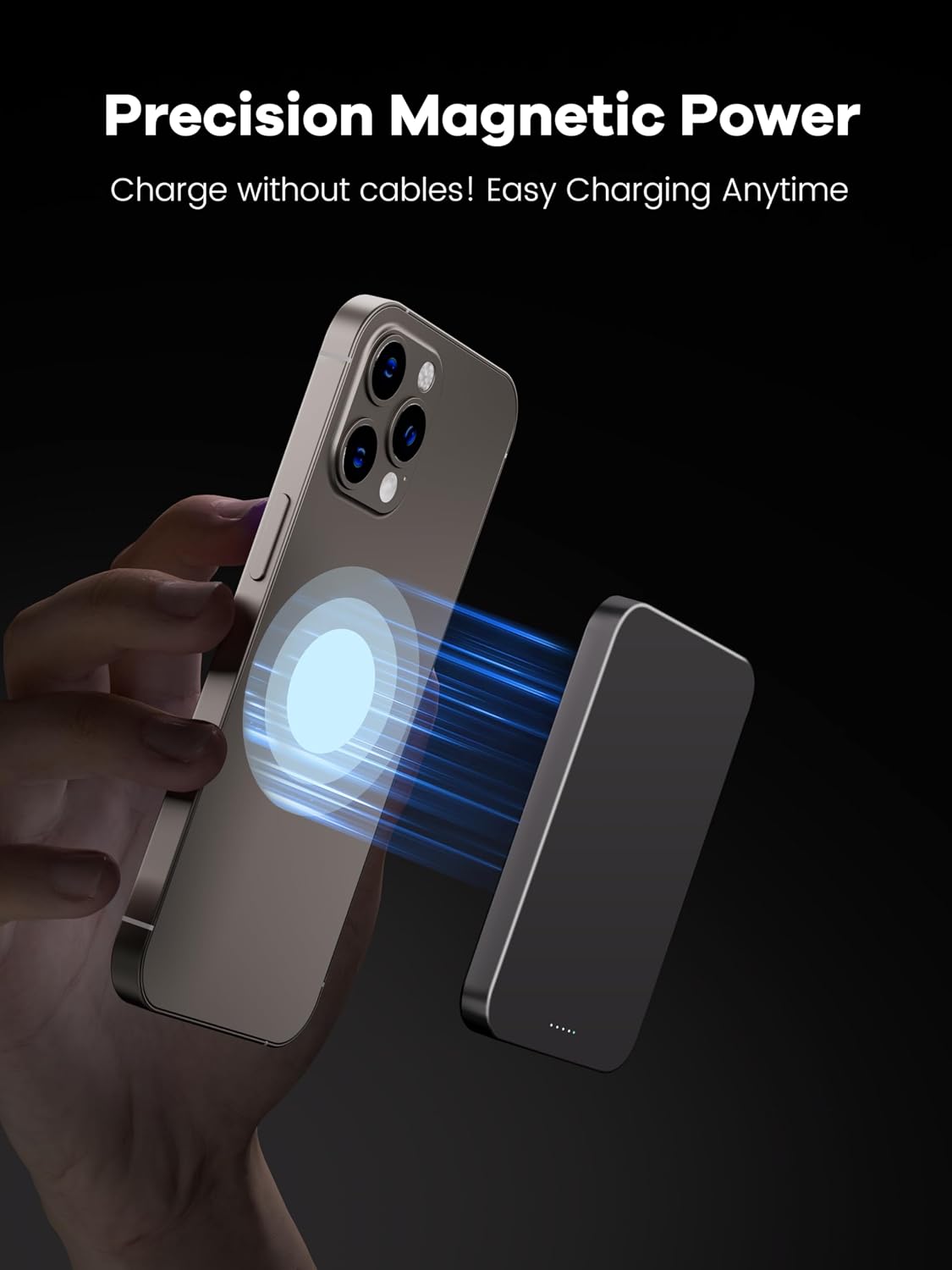 Thumbnail 2 de Catmart V11 Magnetic Power Bank, 5,000mAh Titanium, 0.3-Inch Slim Design