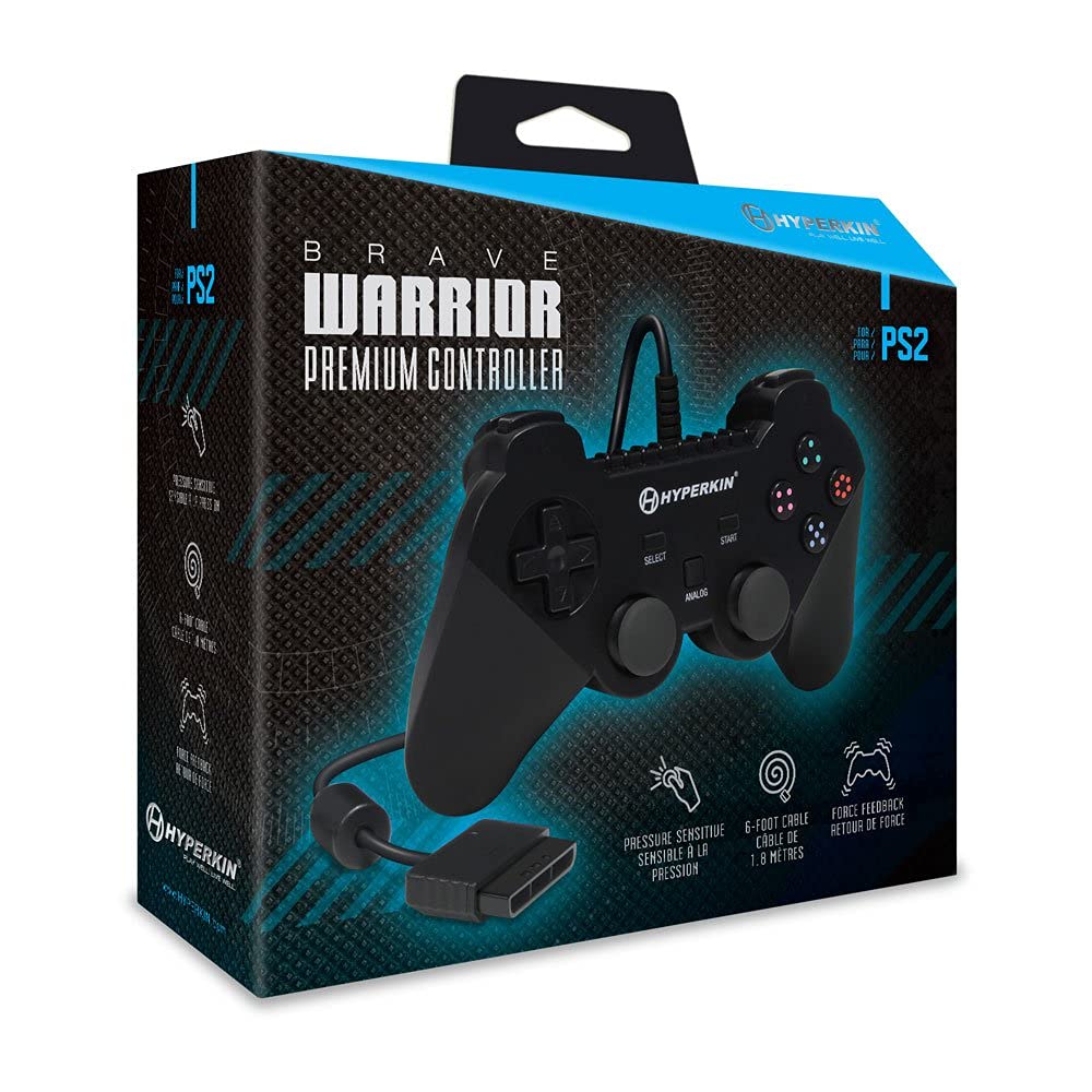 Detalle 2 de Hyperkin Brave Warrior Premium Controller for PS2 (Black)