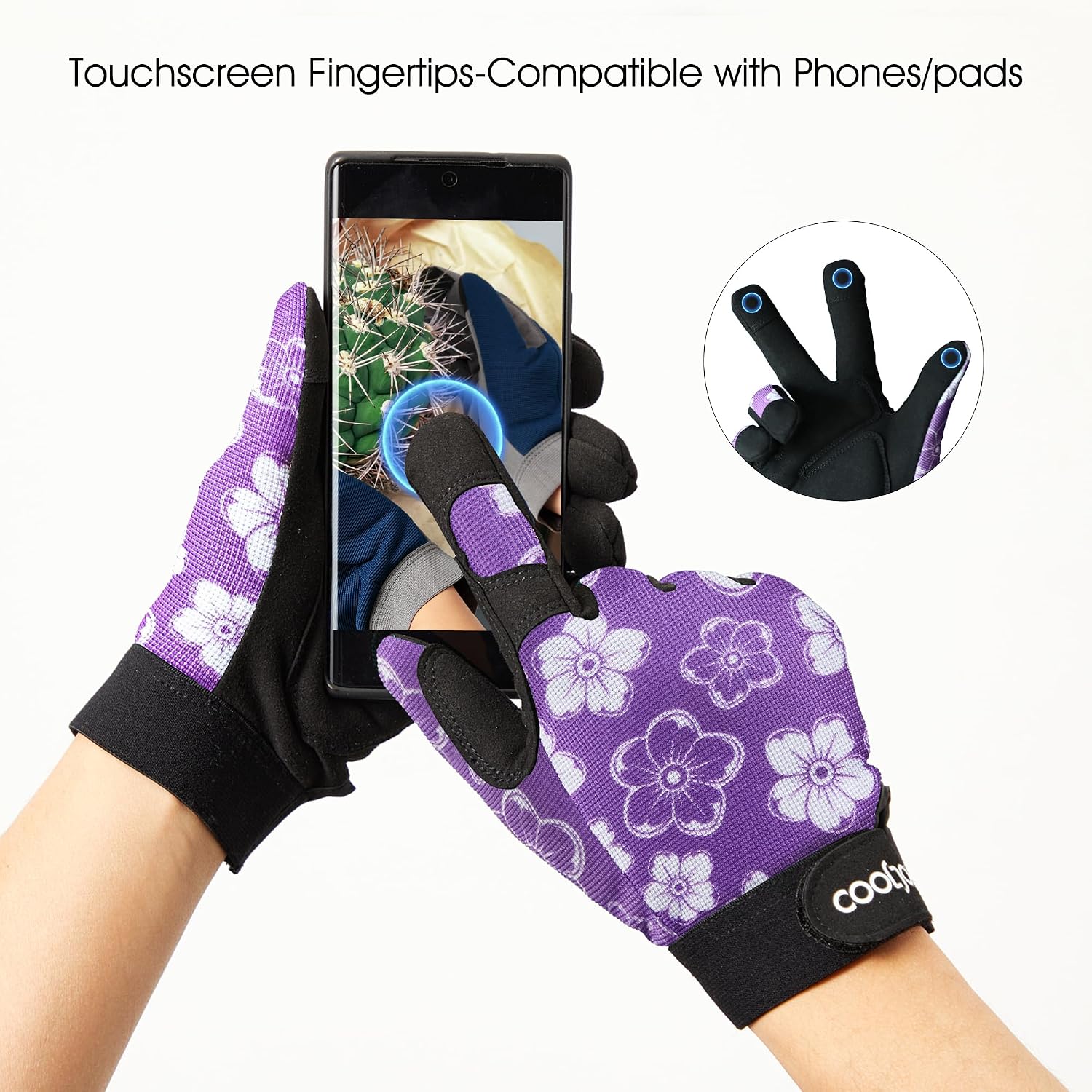 Thumbnail 3 de COOLJOB Gartenhandschuhe für Damen mit Klettverschluss – durchstichsichere, gepolsterte Rosenhandschuhe (1 Paar, Größe S–M)