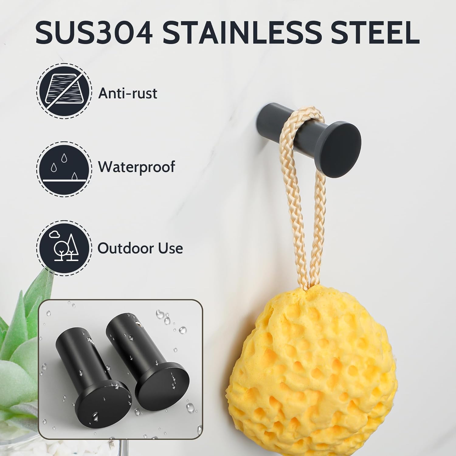 Thumbnail 1 de SAYAYO coat hooks 4 pack 15kg capacity