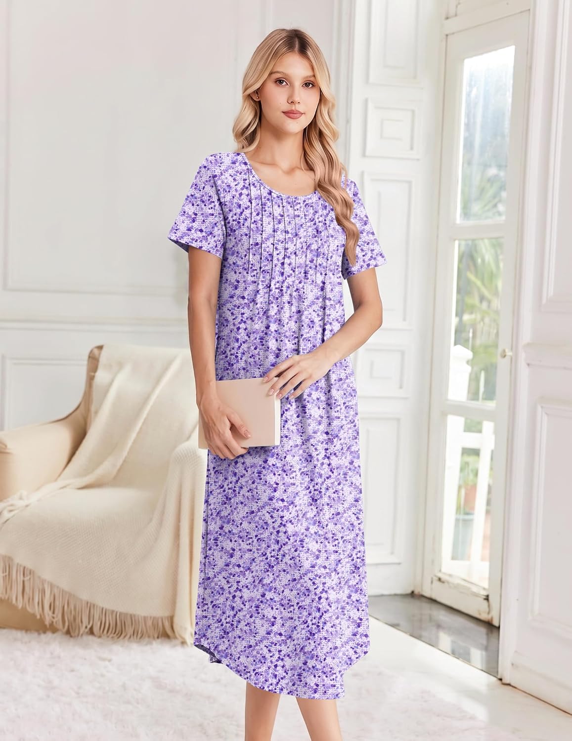 Detalle de Ekouaer Cotton Nightgown