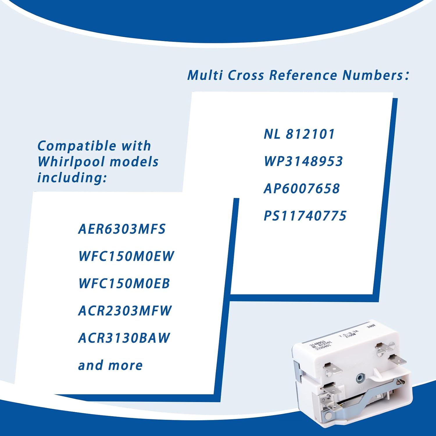 Thumbnail 2 de Whirlpool Infinite Control Switch 3148953