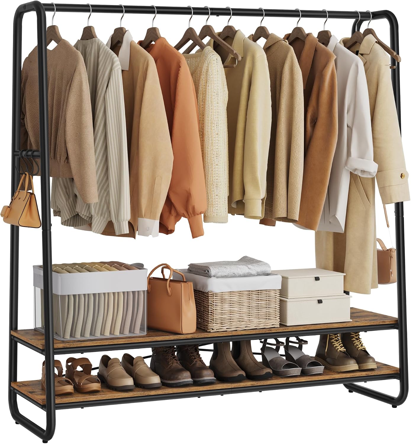 Detalle de VASAGLE RGR119B01 perchero burro 45x138x160 cm