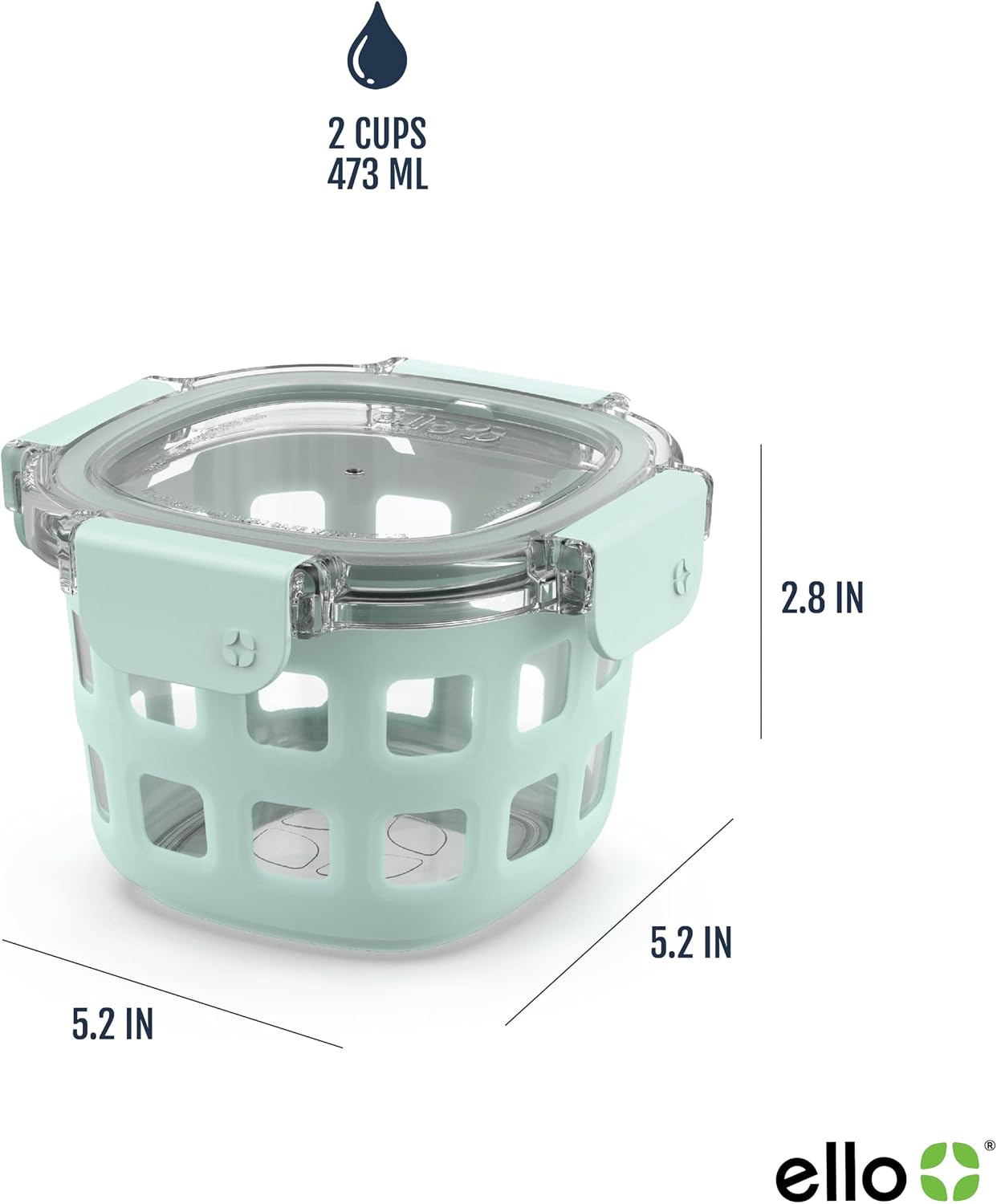 Detalle 2 de Ello Duraglass Glass Meal Prep Sets โ Leak-Proof Containers ๐ฑ