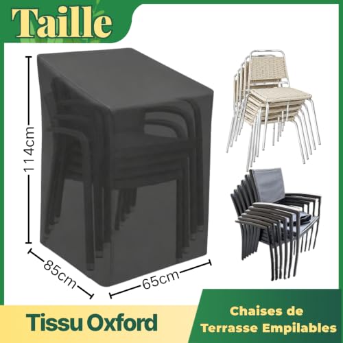 Detalle de JTNero Housse de chaise de jardin noire