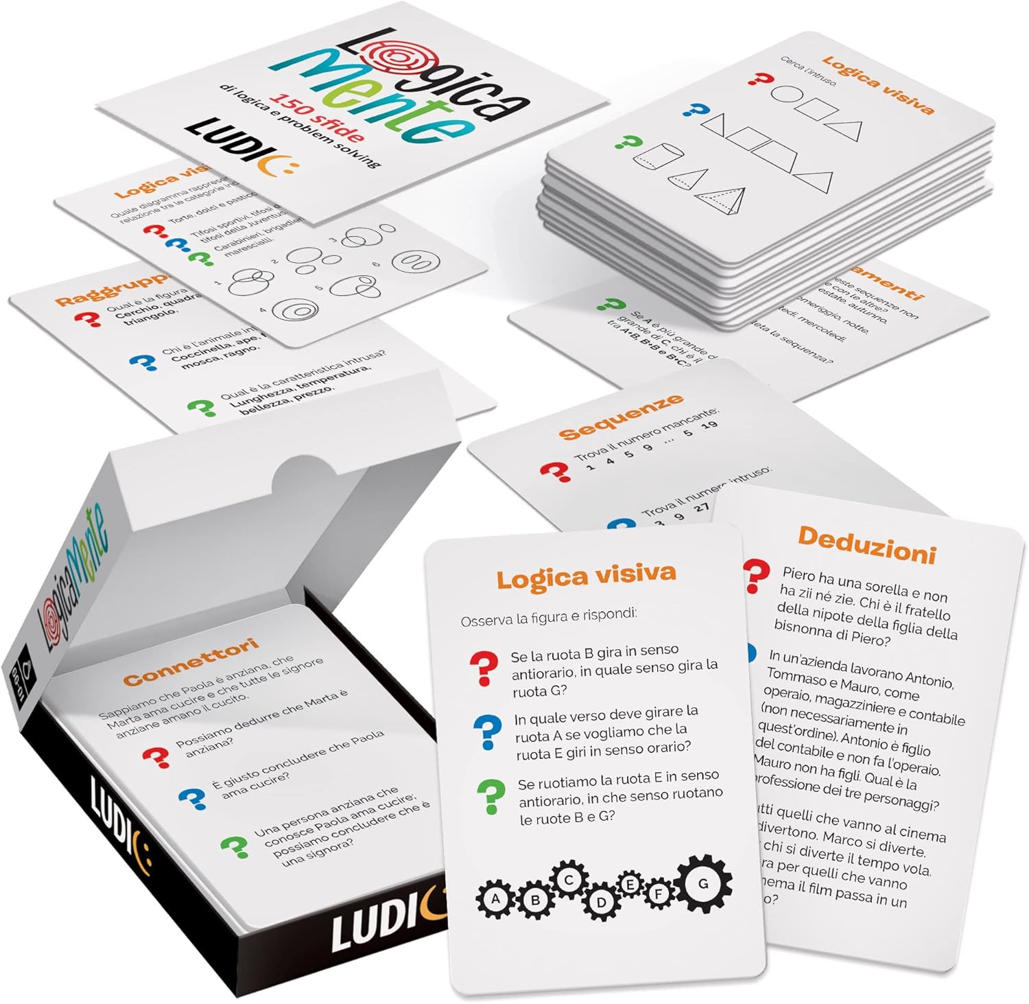 Thumbnail 2 de Ludic - Logicamente: 150 Sfide di Logica e Problem Solving, gioco di carte per tutta la famiglia