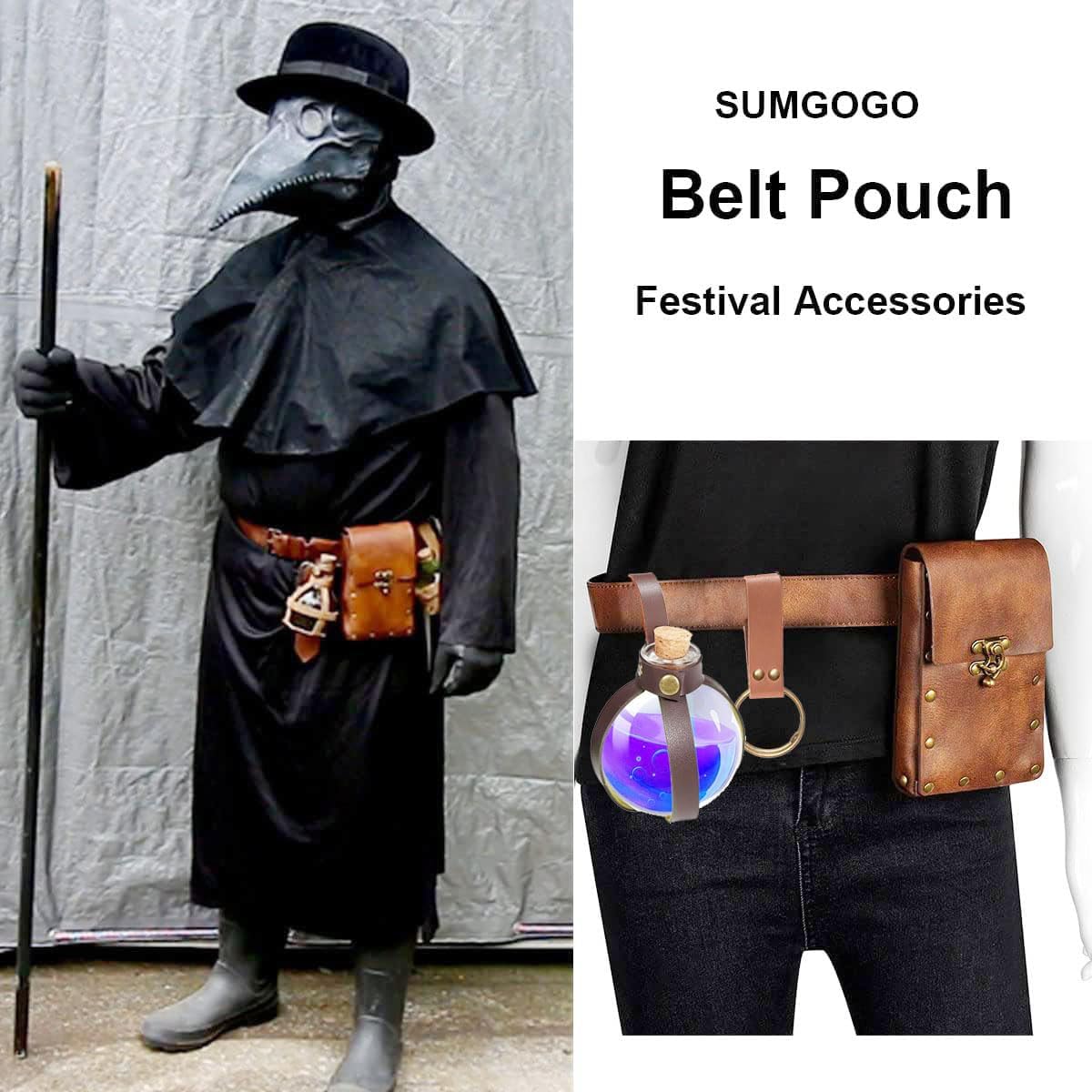 Thumbnail 1 de Belt Pouch Waist Bag with 49-Inch Strap