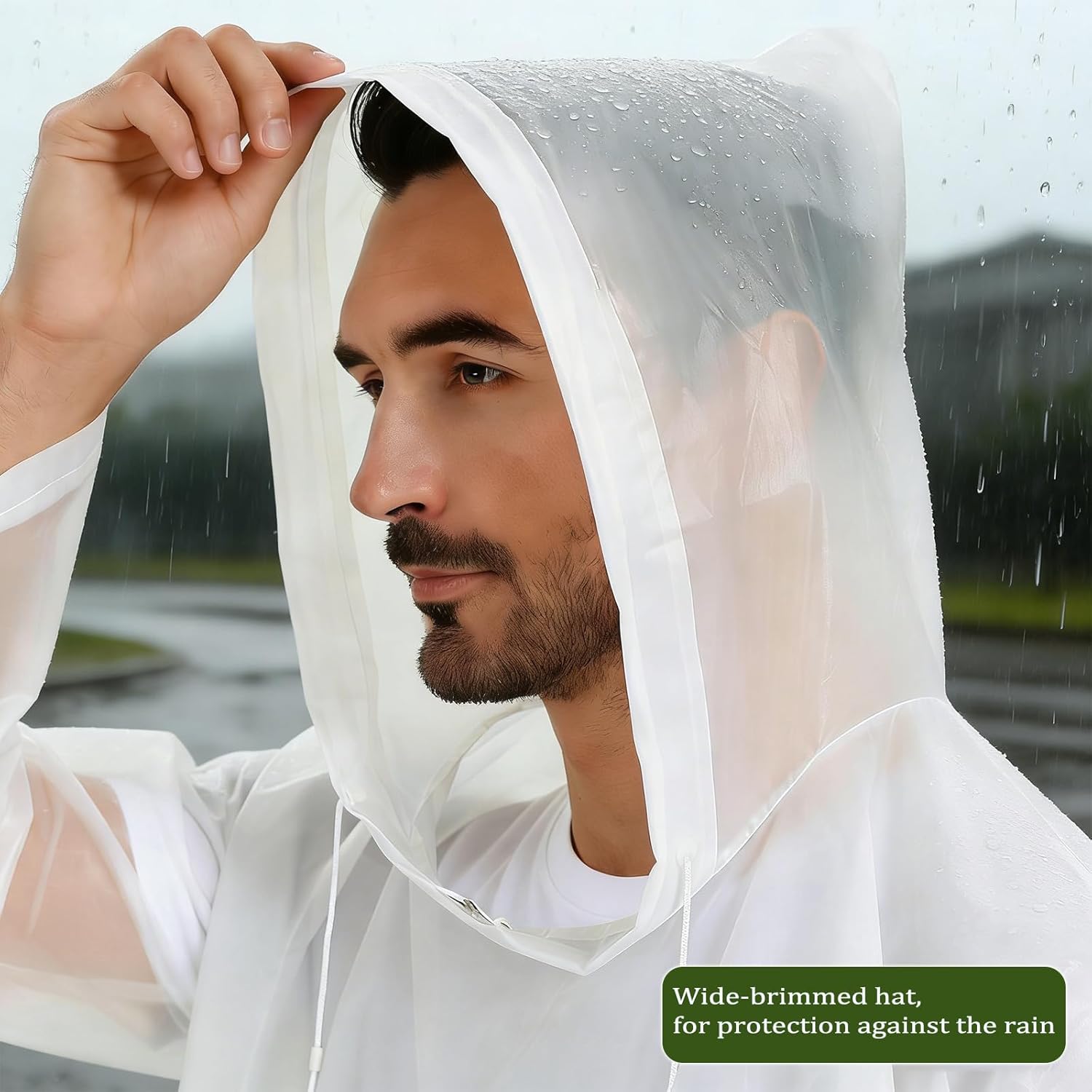 Thumbnail 1 de Yixker 2 Pack Rain Ponchos for Women & Men – EVA Waterproof with Hoods