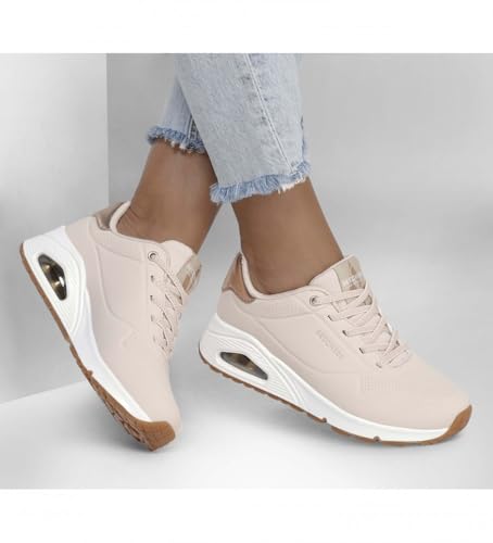 Thumbnail 1 de Skechers Uno - Shimmer Away para mujer (Natural, talla 38 EU): zapatillas con tacto acolchado y ribete metálico