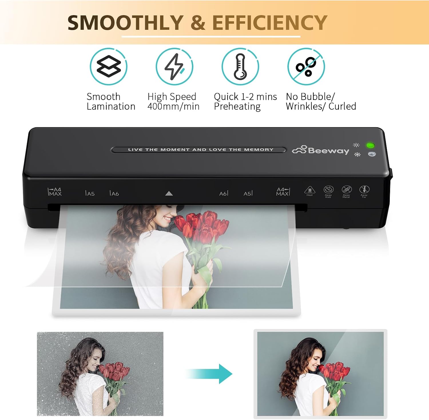 Detalle 2 de BEEWAY A4 Laminator 320mm/min