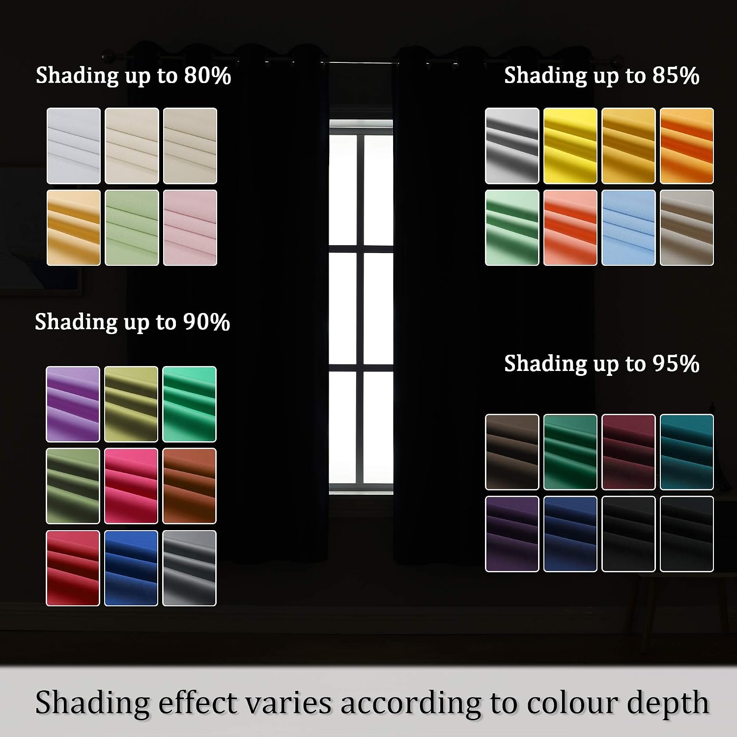 Thumbnail 6 de DUALIFE Blackout Curtains, 52 x 54 Inches