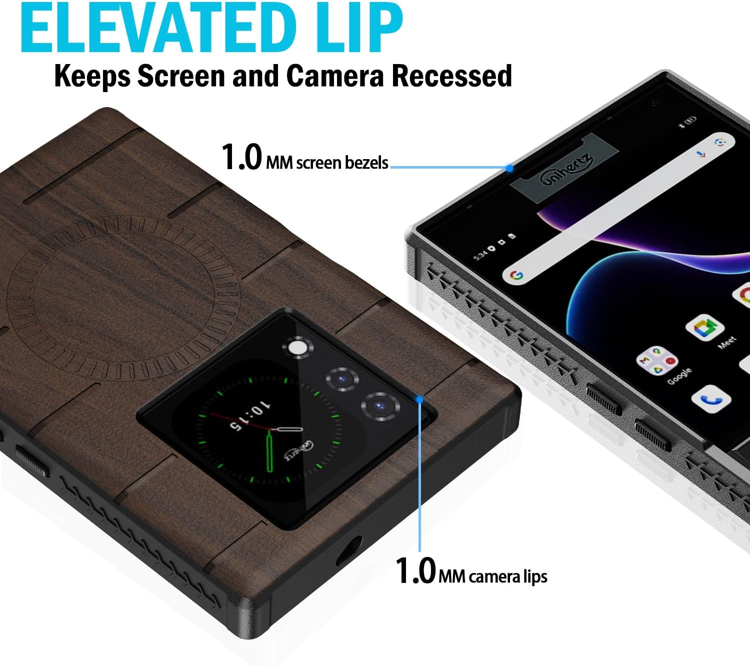 Detalle de Nakedcellphone Flexシリーズ TITAN2-RS-WOOD 木目調スマホケース MagSafe対応・TPU素材