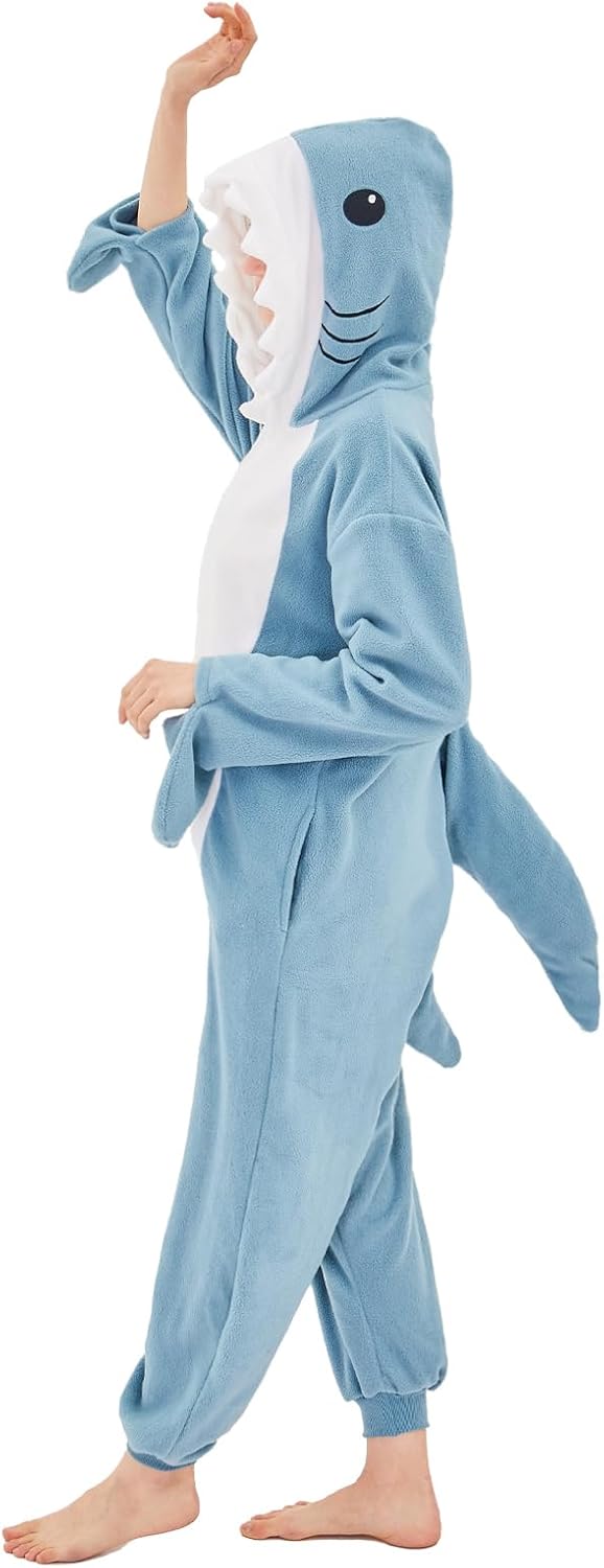 Detalle de NEWCOSPLAY Unisex Adult Onesie Pajamas, Flannel, 3D Animal Hood & Pockets