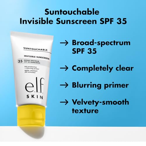 Detalle de e.l.f. SKIN Suntouchable Invisible SPF 35 Sunscreen: Invisible Gel that Doubles as a Primer