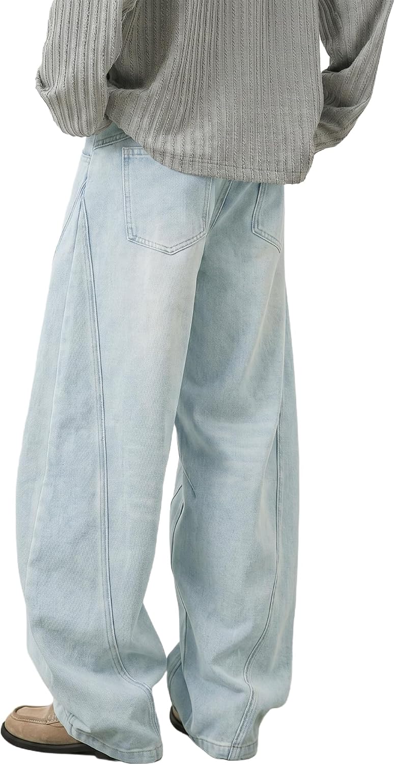 Thumbnail 4 de Icymay Mens Baggy Jeans, Wide-Leg Y2K Vintage Denim