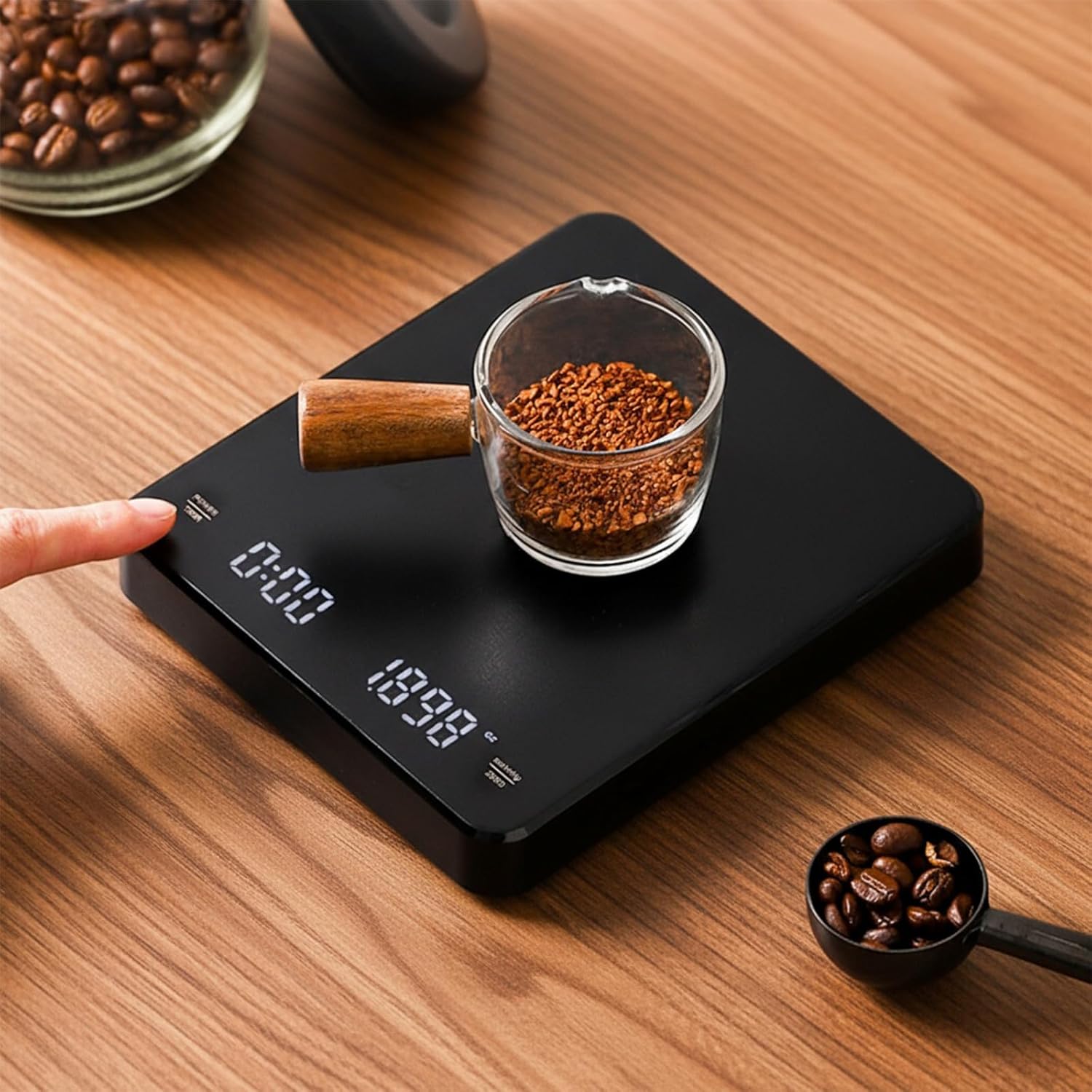 Thumbnail 6 de Digitale Küchenwaage mit Silikon Pad – Präzise Kaffee- und Küchenwaage, 0,1 g Genauigkeit, 3 kg Maximalgewicht, mit Tara-Funktion, Timer und USB-C