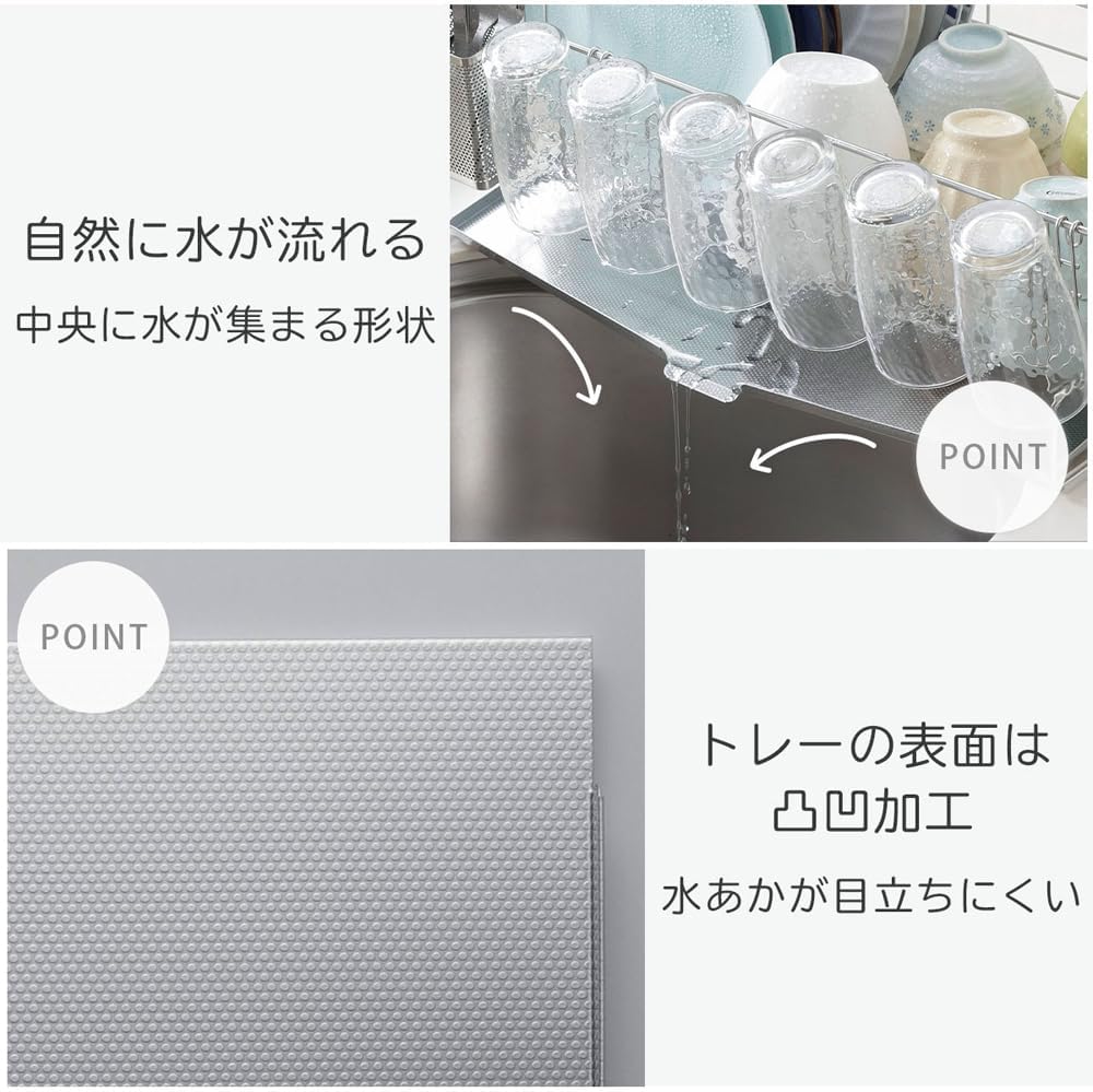 Detalle 1 de 下村企販 41496 水切りラック 5~6人用 ステンレス製・皿立て対応