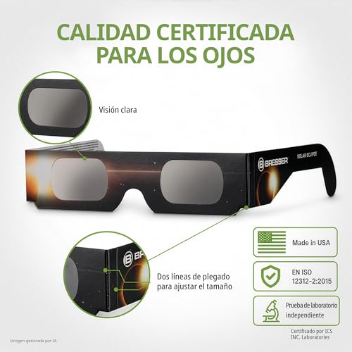 Thumbnail 4 de Gafas Eclipse Solar Bresser (10 unidades) EN ISO 12312-2:2015 – Seguridad para observación solar